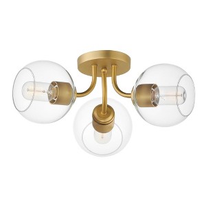 Maxim Lighting Knox 3 - Light Semi-Flush Mount in  Natural Aged Brass - 1 of 4