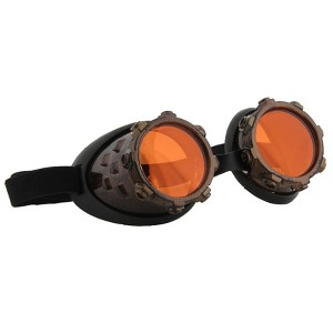 HalloweenCostumes.com    Adult's Cyber Steam Goggles, Orange - 1 of 1