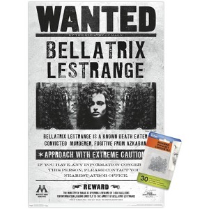 Trends International The Wizarding World: Harry Potter - Bellatrix Wanted Poster Unframed Wall Poster Prints - 1 of 4