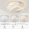 Bladeless Fan Lamp with Lights Dimmable LED, Timing 6 Speeds Fan Ceiling Lamp, with Remote, Smart Bladeless Fans White - 3 of 4