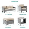 Sonkuki 6-Piece Patio Conversation Set with Side Table - 3 of 4