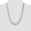 Black Bow Jewelry Men's 10.5mm Sterling Silver Solid Flat Cuban Anchor Chain Necklace - 2 of 4
