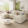 6 Seat U-Shaped Polyester Sofa,Chenille Upholstered Sectional Couch with High-Density Foam,Modular Living Room Sofa for Large Spaces-Coolbibila - 2 of 4