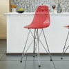 LeisureMod Cresco Mid-Century Modern Acrylic Counter Height Barstool with Chrome Base, Ideal for Kitchen Island or Dining Room Seating and Lounges - 2 of 4