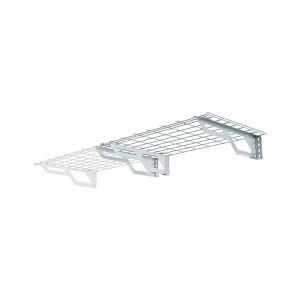 Atlas Shelving 2pk 2'x3' Wall Shelf Garage Storage Rack 400 lbs White - 1 of 4
