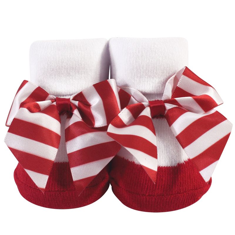 Hudson Baby Infant Girl Socks Boxed Giftset, Red White Stripe, One Size, 6 of 7