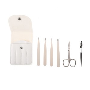 Unique Bargains Women Portable Durable Eyebrow Tweezer Kit 1 Set - 1 of 3