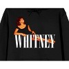 Whitney Houston Lounging Pose Long Sleeve Men's Black Hooded Sweatshirt - 2 of 3