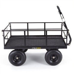 Gorilla Cart 1000 Pound Capacity Heavy Duty Steel Mesh Utility Wagon Cart - 1 of 4