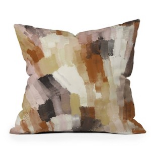 16"x16" Marta Barragan Camarasa Artistic Stroke Brush Square Throw Pillow - Deny Designs: Abstract Design, Indoor Decor, Removable Cover - 1 of 4