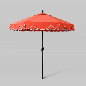 7.5' Sunbrella Coronado Base Market Patio Umbrella with Push Button Tilt - Bronze Pole - California Umbrella - 1 of 3