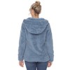 Women's Hooded High Pile Fleece Jacket - White Mark - 3 of 4