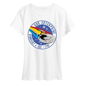 Women's - Star Trek - Enterprise Mission Patch Short Sleeve Graphic T-Shirt - 1 of 4