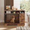 Coucheta 47'' Wooden Dog Crate Furniture - Heavy Duty Dog Kennel with Storage Drawers & Food Bowl, Indoor Pet Crate for Large Dogs - 4 of 4