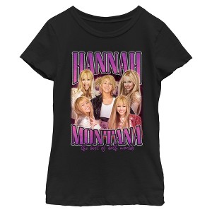 Girls Hannah Montana Pop Star Montage T Shirt - 1 of 4
