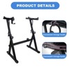 Heavy-Duty Z-Shape Piano Keyboard Stand ¨C Black Adjustable Stand with Wheels & Footrest, 250LBS Capacity for 54/61/88 Key Keyboards - 3 of 4