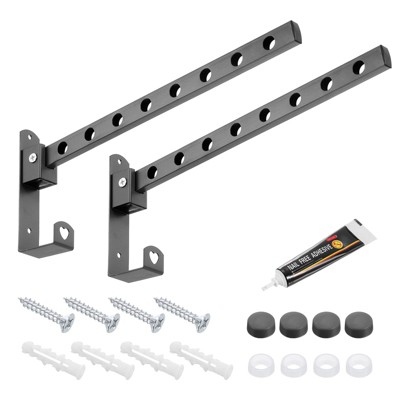 Unique Bargains Wall Mount Foldable Clothes Coat Hanger Drying Rack Hooks