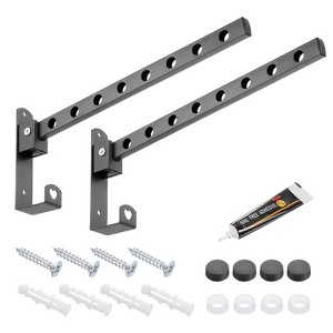 Unique Bargains Wall Mount Foldable Clothes Coat Hanger Drying Rack Hooks - 1 of 4