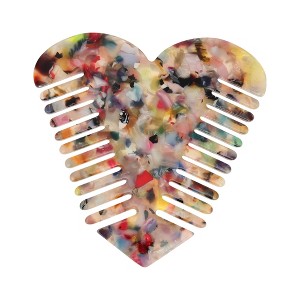 Unique Bargains Heart-shaped Hair Comb 1 Pc - 1 of 4