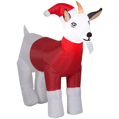 Gemmy Christmas Airblown Inflatable Baby Goat, 3.5 ft Tall, Multi