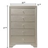 NicBex Dresser for Bedroom with Embossed Crocodile,Chest of Drawers with Faux Diamond Round Knobs,Storage Dressers for Bedroom - 3 of 4
