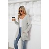 Women's Ribbed Long Sleeve Knit Cardigan with Pockets - 2 of 4