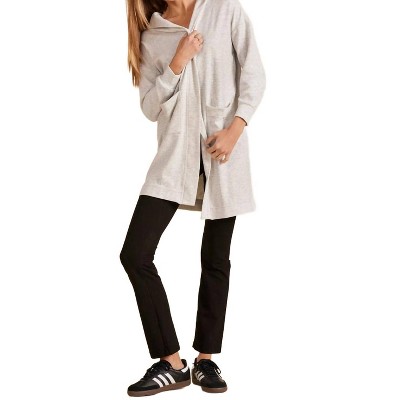 Women's Fleece Duster W/ Hood - bobi