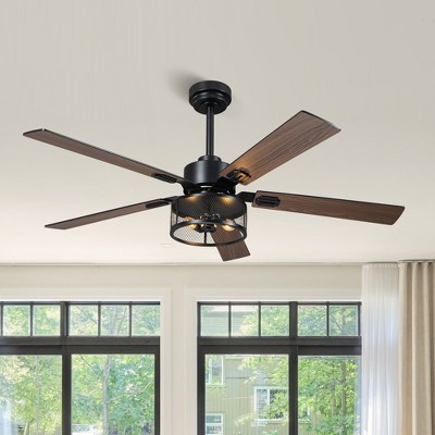 VACZON 42" Black Modern Smart Ceiling Fan with Lights and Remote