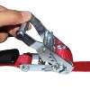 SNAP-LOC 1 in x 8 ft S-Hook Ratchet Strap Tie-Down 2,500 lb 2-Pack - 3 of 4
