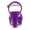 Allegra K Women's Buckle Closure Platform Chunky Heels Slingback Sandals - 3 of 4