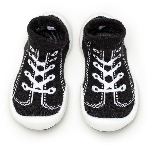 Komuello Toddler First Walk Sock Shoes - Sneakers Black - 1 of 4