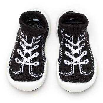 Komuello Toddler First Walk Sock Shoes - Sneakers Black