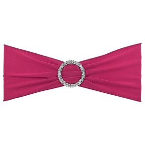 Unique Bargains Polyester Wedding Decoration Stretch Chair Sashes Bows 10 Pcs - 1 of 4