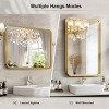 FURNIinspire Full Length Mirrors Rectangular Makeup Mirror Bathroom Vanity Mirror Wall Mounted Mirror for Entryway, Gold, 30"*40" - 4 of 4