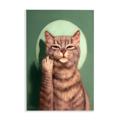 Stupell Industries Cat & Middle Finger, 13" x 19"