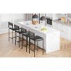 Bar Stools Set of 4, 37 Inch Barstools With Metal Legs PU Seats Chairs With Footrest Breakfast Bar Stools for Dining Room, Kitchen, Party - 4 of 4