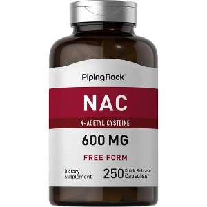 Piping Rock NAC Supplement 600mg | N-Acetyl Cysteine | 250 Capsules - 1 of 1