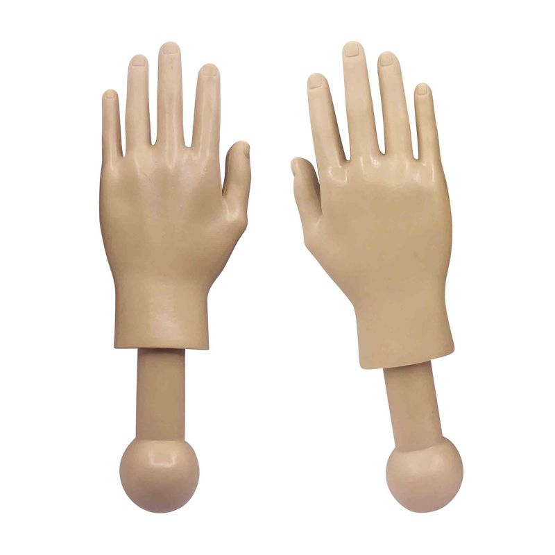 Toynk Tiny Hands 4.5-Inch Beige Novelty Toys | Left and Right Hands, 1 of 8