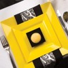 Smarty Had A Party 6.5" Yellow Square Plastic Cake Plates (120 Plates) - image 3 of 4