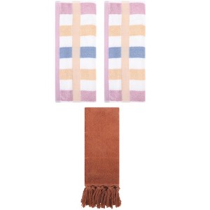 REGALWOVEN 3 Packs Cotton Absorbent Soft Decorative Bathroom Hand Towel for Kitchen - 1 of 4