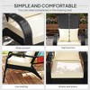 Patio Wicker Adirondack Chair, Outdoor Rattan Fire Pit Chairs w/ Soft Cushions, Tall Backrest, Tilted Seat - 4 of 4