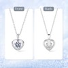 Moissanite Necklace for Women, 1 Carat Heart Moissanite Pendant with 925 Sterling Silver Necklace for Wife, Mom, Girlfriend Jewelry Gifts - 2 of 4