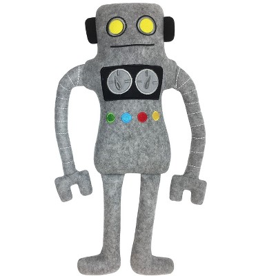 Saturday Park Robot Pillow Buddy  - 18" Tall  Gray