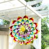 Cyan Oasis 83.5-Inch Rainbow Zinnia Wind Spinner - 2 of 4