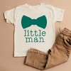 The Juniper Shop Little Man Bow Tie Toddler Short Sleeve Tee - 2T - Cream - 3 of 4