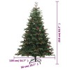 vidaXL Artificial Hinged Christmas Tree Green PVC, PE, iron 4.9 feet - 4 of 4
