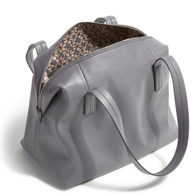 Сумки Vera Bradley Women's Outlet Faux Leather Slouchy Satchel Purse Quiet Shade — фото 2