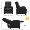 Yaheetech Set of 2 Modern Fabric Recliner Sofa Chair for Living Room, Bedroom - 3 of 4