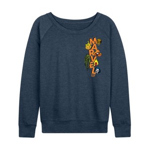 Women's - Marvel - Strange Tales Stacked Lightweight French Terry Wide Neck Long Sleeve Shirt - 1 of 4