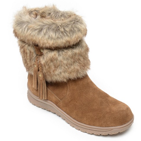 Minnetonka Women s Everett Winter Boots 80083 Dusty Brown 9 Target